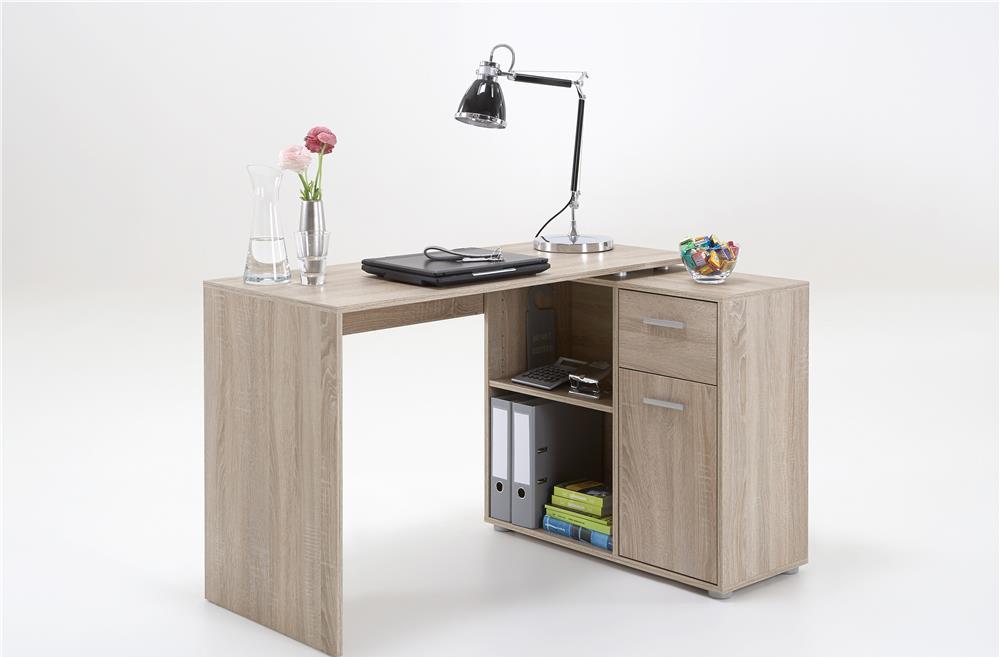 Birou pe colt stejar FMD Albrecht 117 x 74 x 50 cm