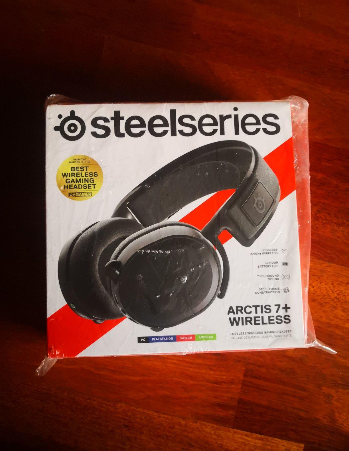 Black Steelseries Arctis 7+ Gaming headsets, Over-Ear, Wireless, Micr