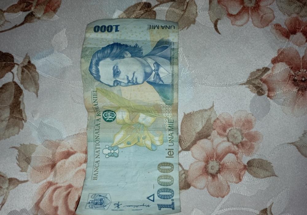 bocnotă de 1000 de lei (Din Anul1998) Cu Mihai Eminescu