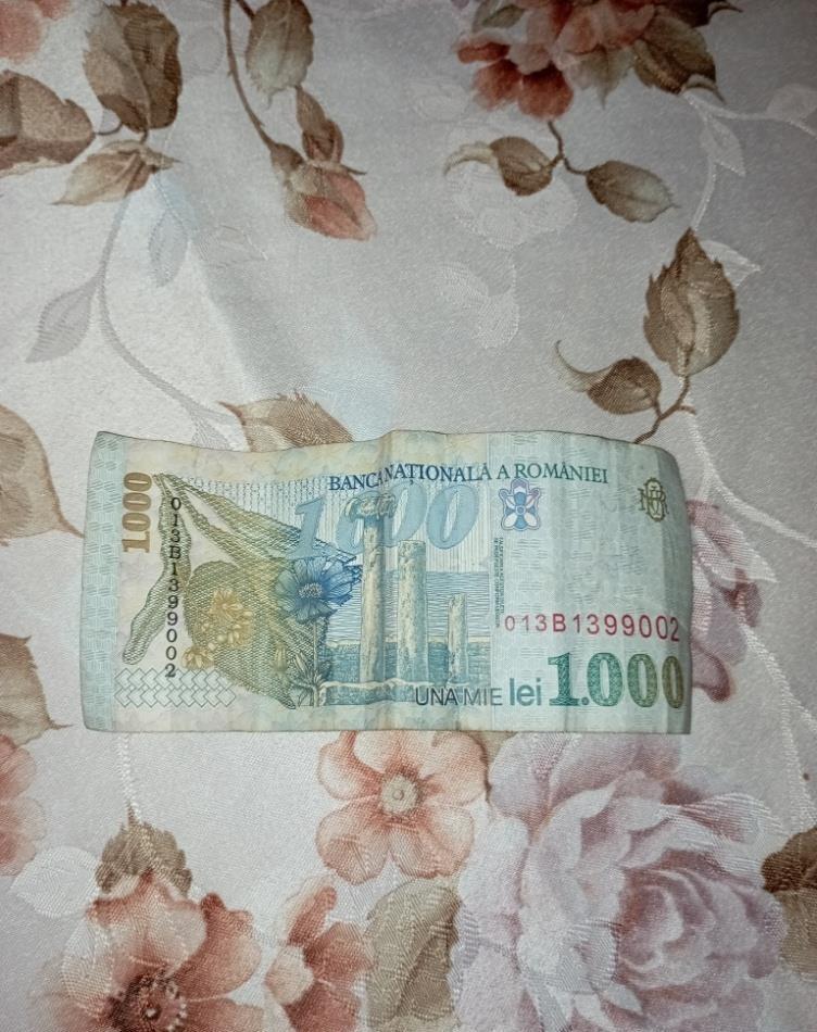 bocnotă de 1000 de lei (Din Anul1998) Cu Mihai Eminescu