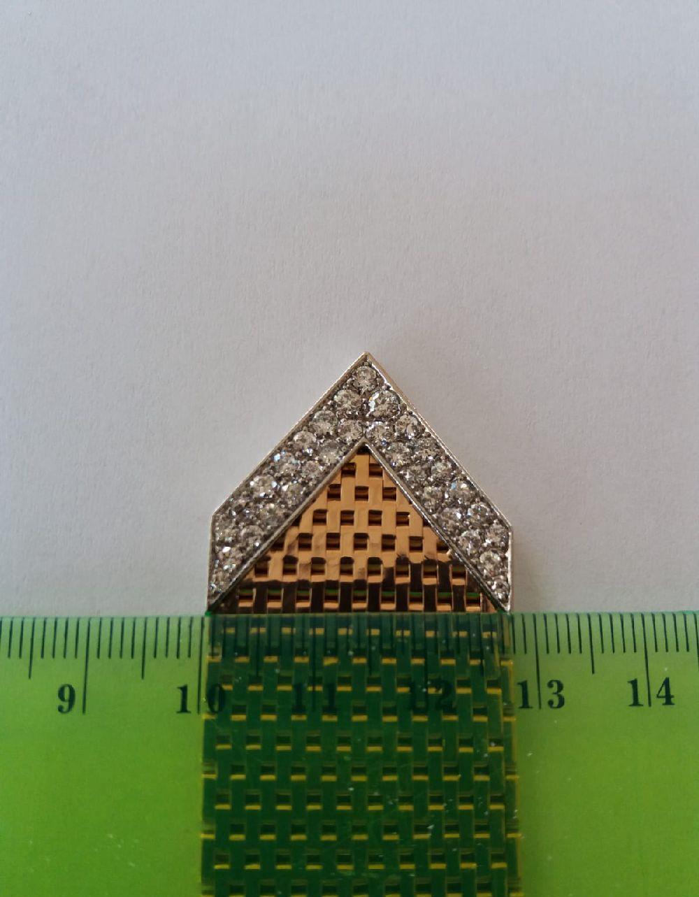 Bratara aur, diamante, platina (126,90 gr., titlu 750/18k, platina si 2,6 ctw diamante)