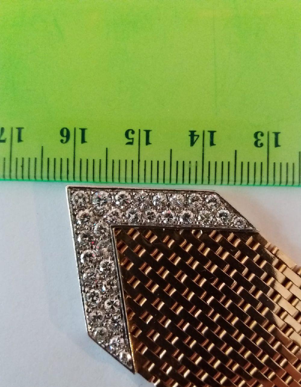 Bratara aur, diamante, platina (126,90 gr., titlu 750/18k, platina si 2,6 ctw diamante)