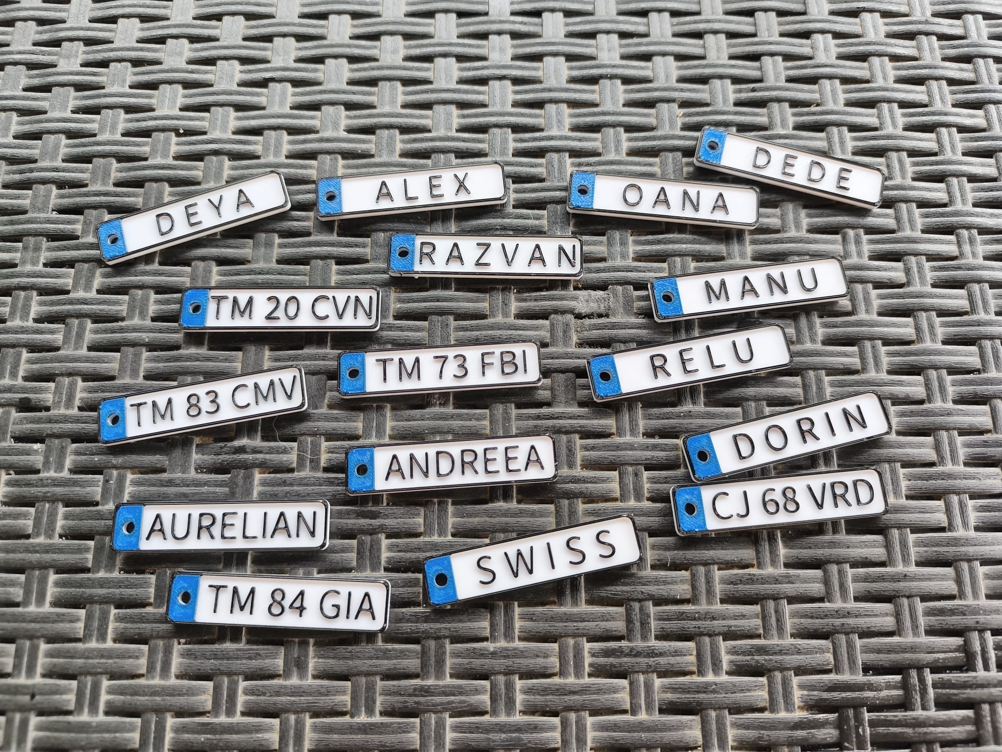 Breloc placuta de inmatriculare personalizat nume/nr masina