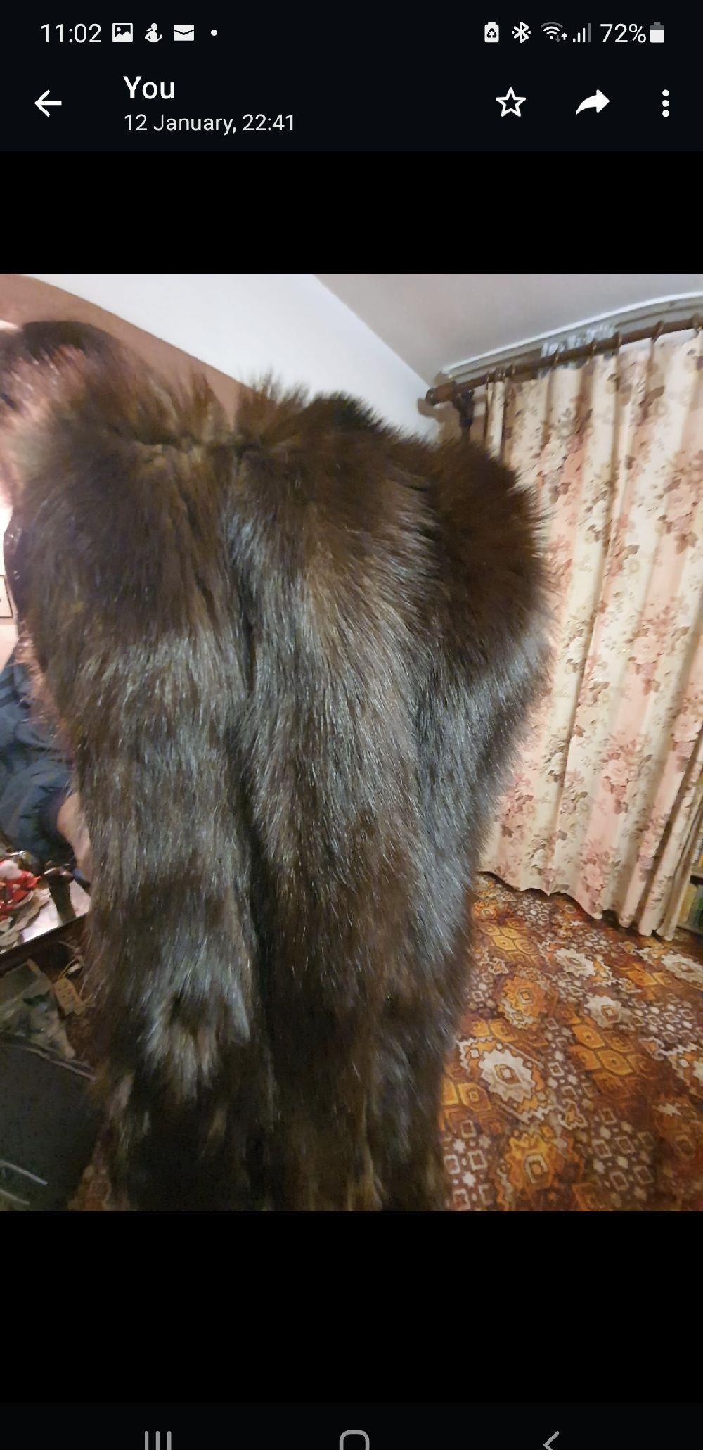caciula palton fuloar blana naturala