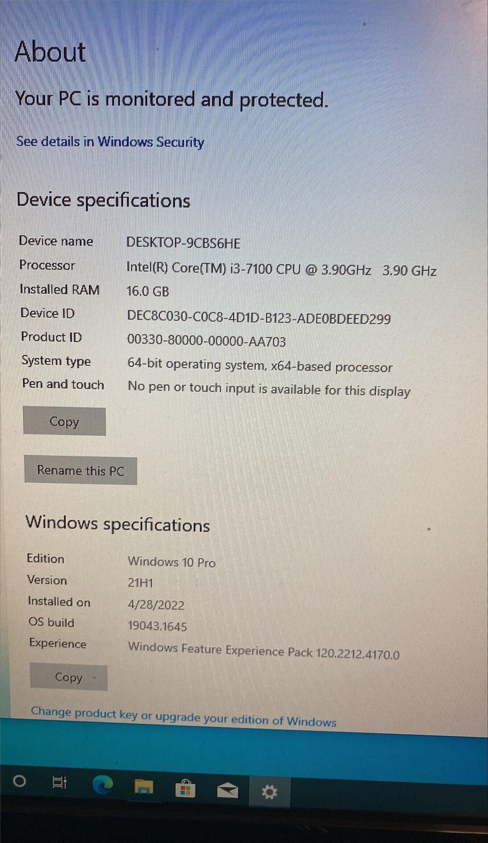 Calculator i3-7100 3.9GHz 16GB DDR4 120GB SSD Z170-D3H 350W
