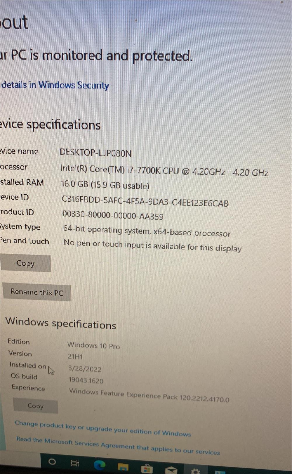 Calculator i7-7700K 4.2GHz 16GB RAM DDR4 SDD 240GB Z170-D3H 450W