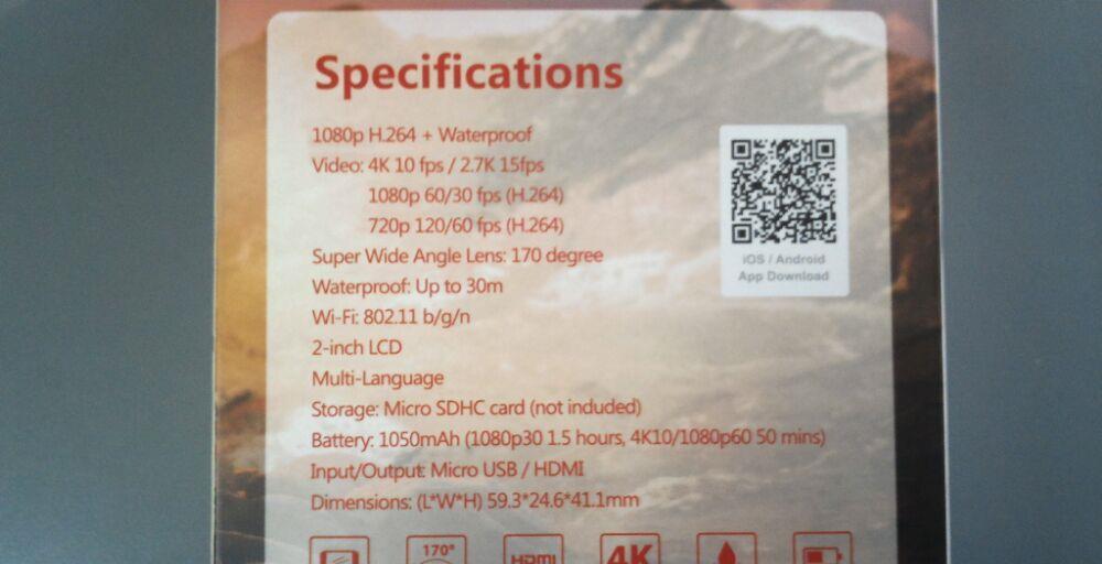 Camera action sports cam 4k wifi noua H9