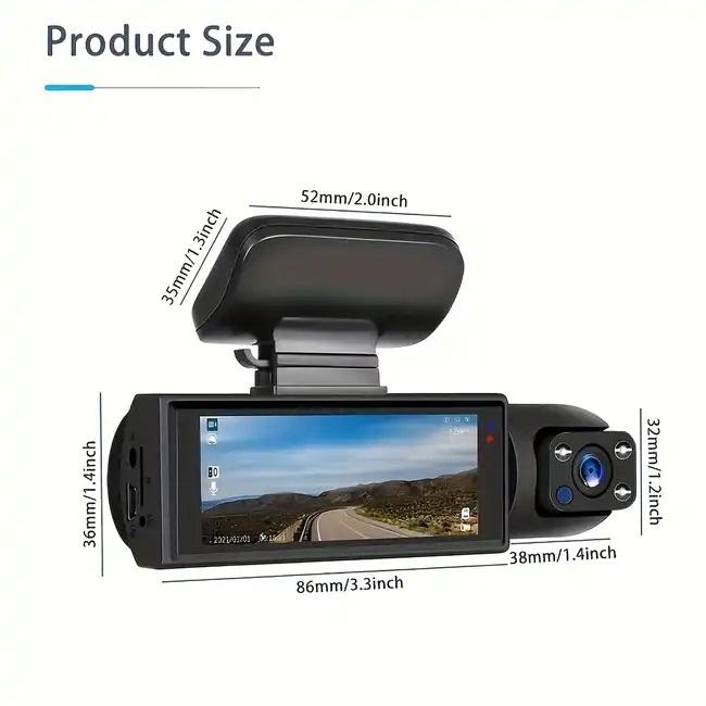 Camera auto de bord dubla,Full HD (1080P) SD 32 GB. Produsul este nou.