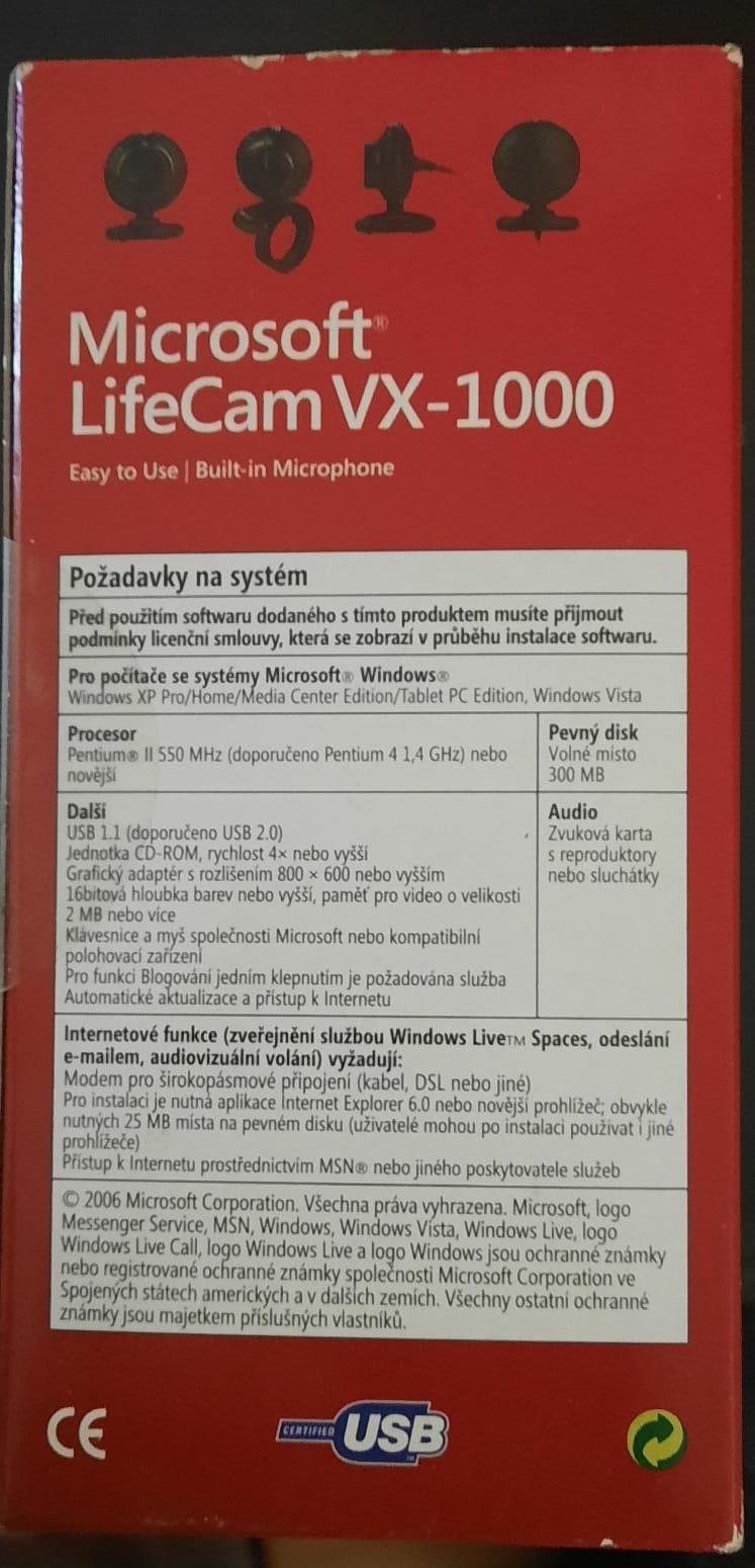Camera web Microsoft LifeCam VX-1000