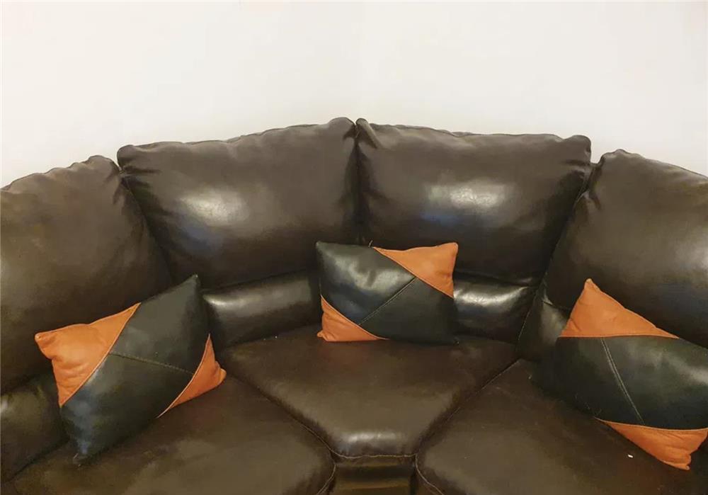 Canapea coltar, piele naturala, Mobexpert, stare buna