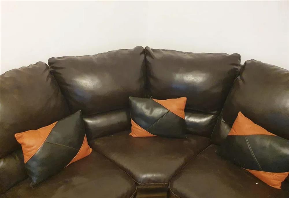 Canapea coltar, piele naturala, Mobexpert, stare buna