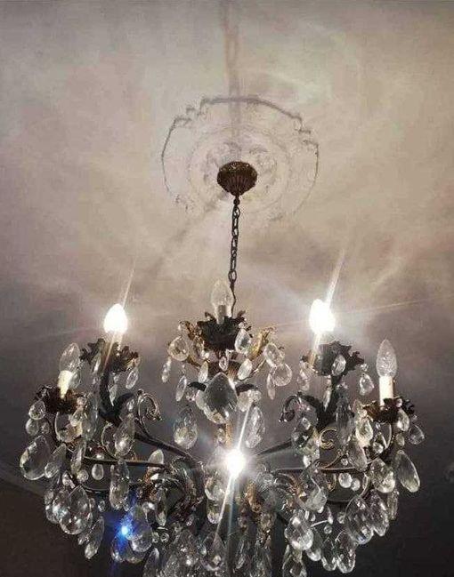 Candelabru alamă turnată masiv 10 brate