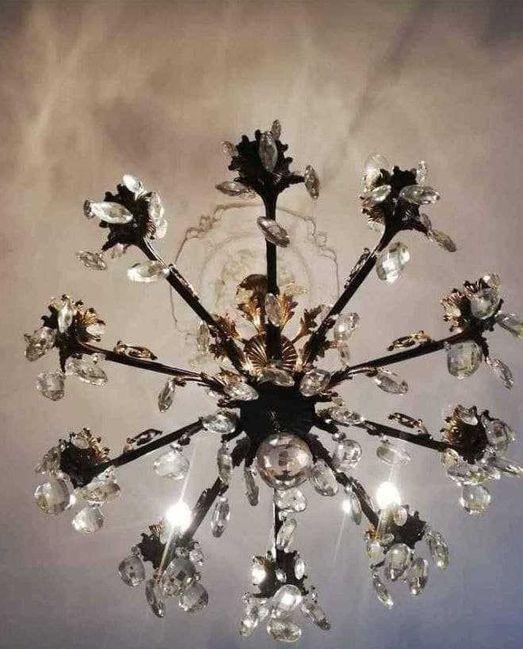 Candelabru alamă turnată masiv 10 brate