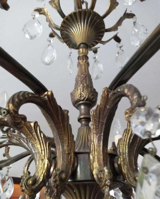 Candelabru alamă turnată masiv 10 brate