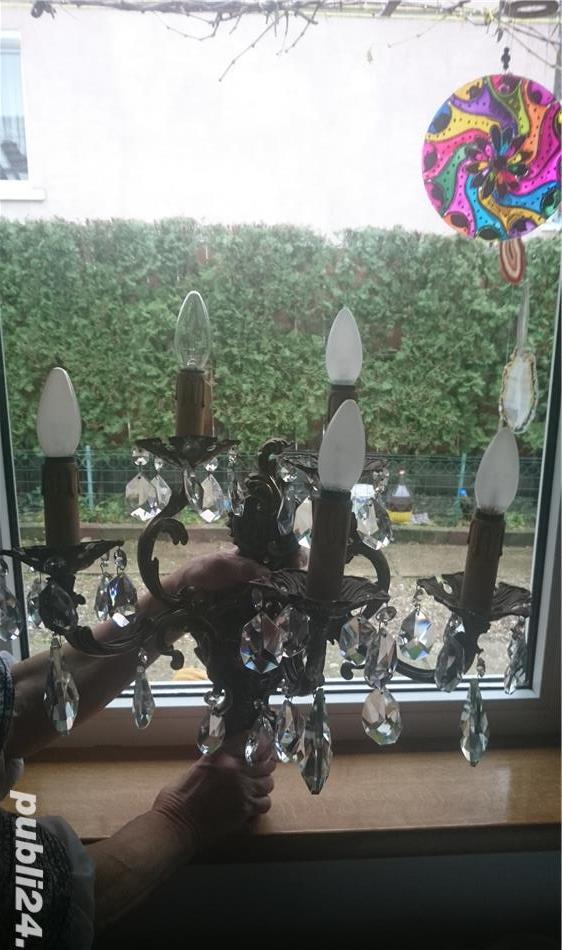 Candelabru de perete cristale