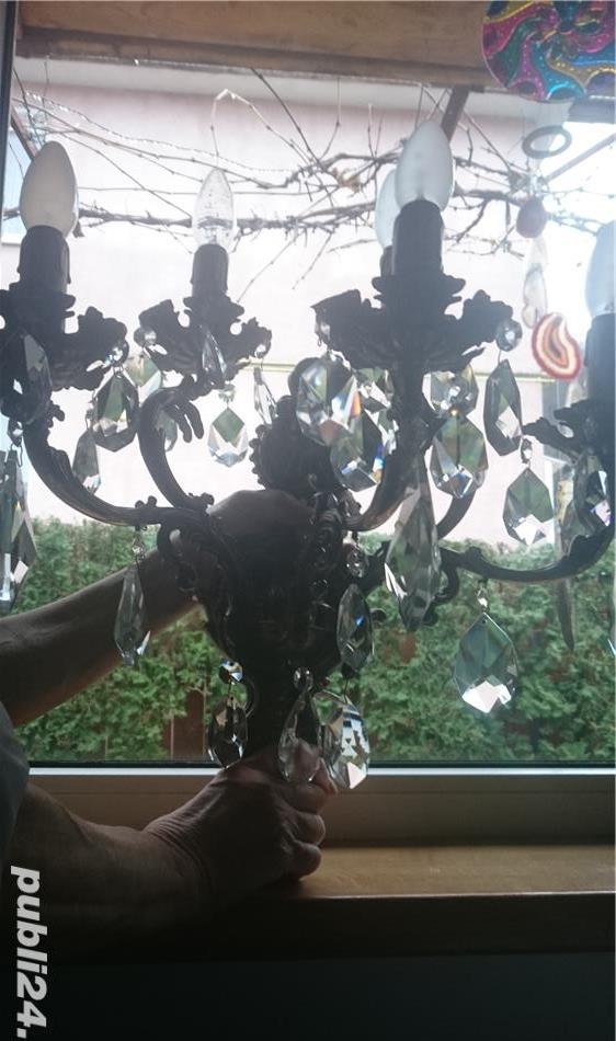Candelabru de perete cristale