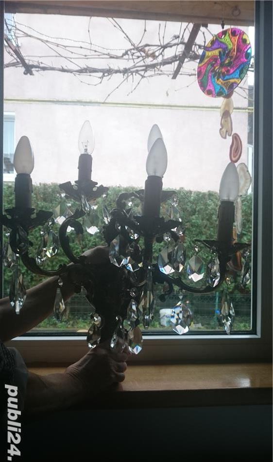 Candelabru de perete cristale