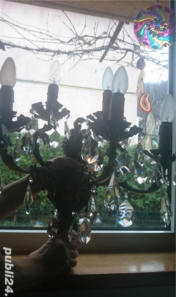 Candelabru de perete cristale