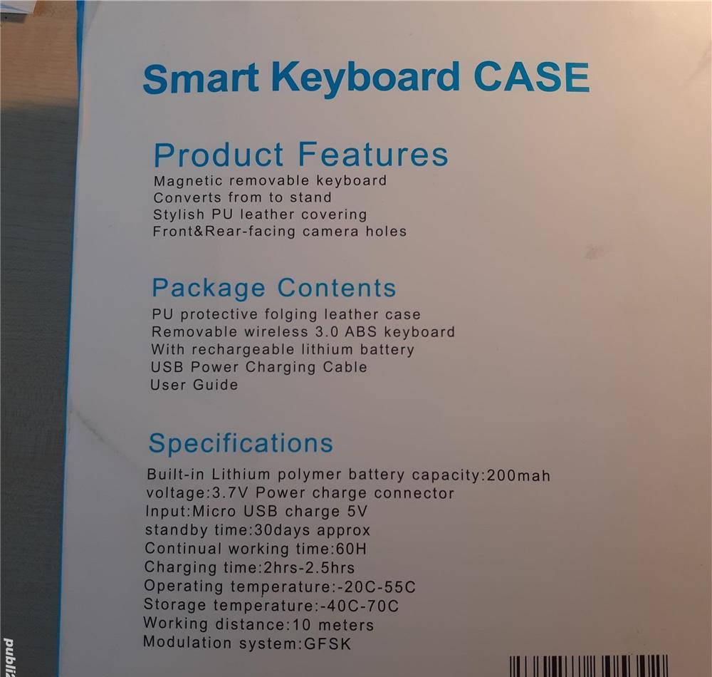 Carcasa tableta cu tastatura inteligenta
