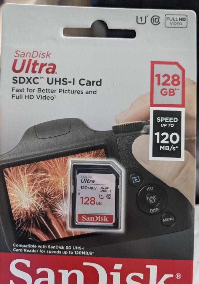 Card SD Sandisk Extreme Pro 128 gb 170 mb/s,Sandisk Ultra 128gb 120m/s