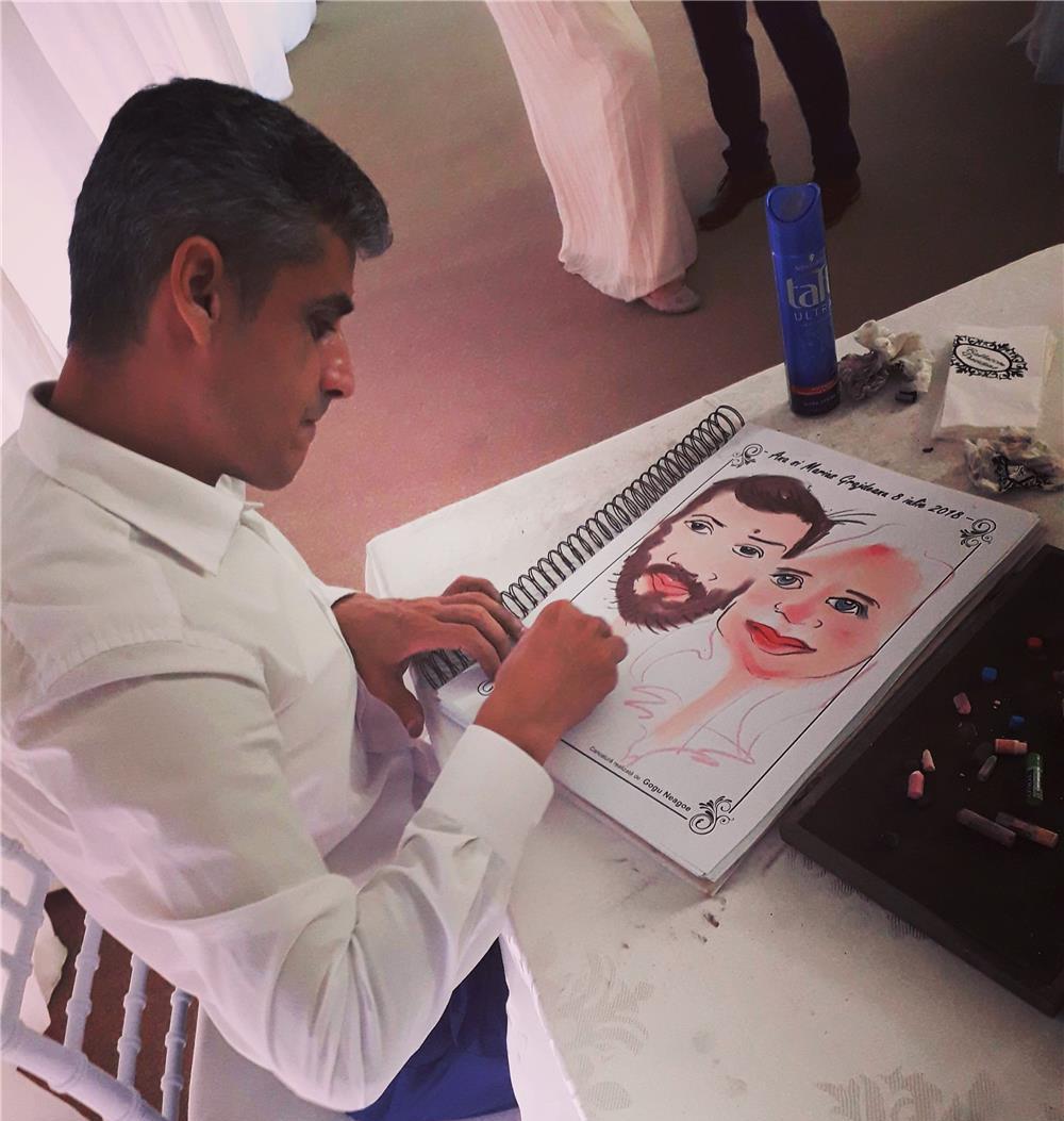 Caricaturist realizam caricaturi marturii pentru nunta botez petrecere