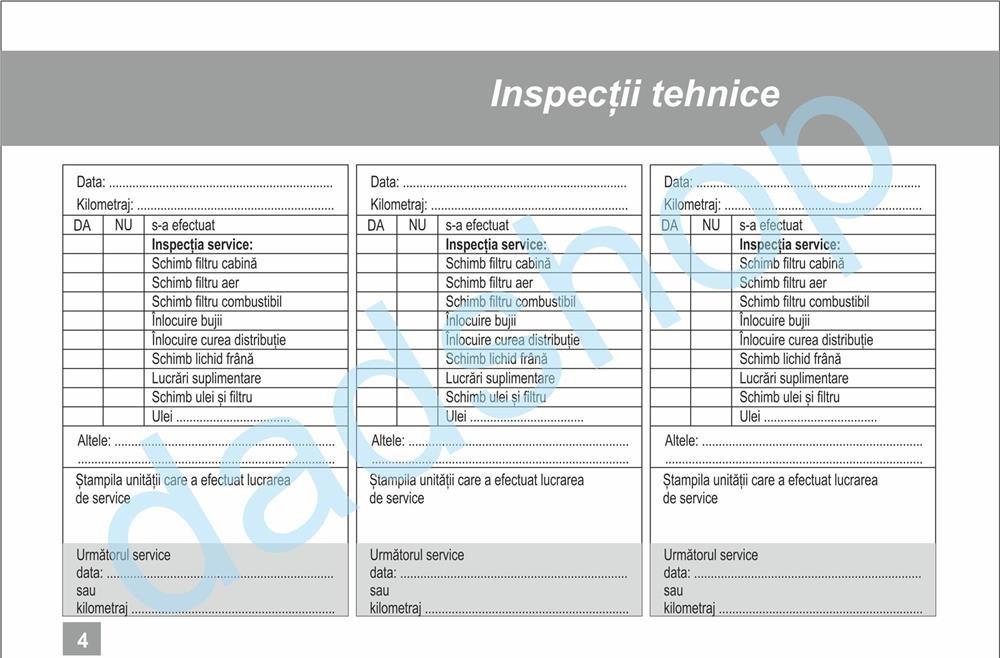 Carnet Service Auto 20x14 cm