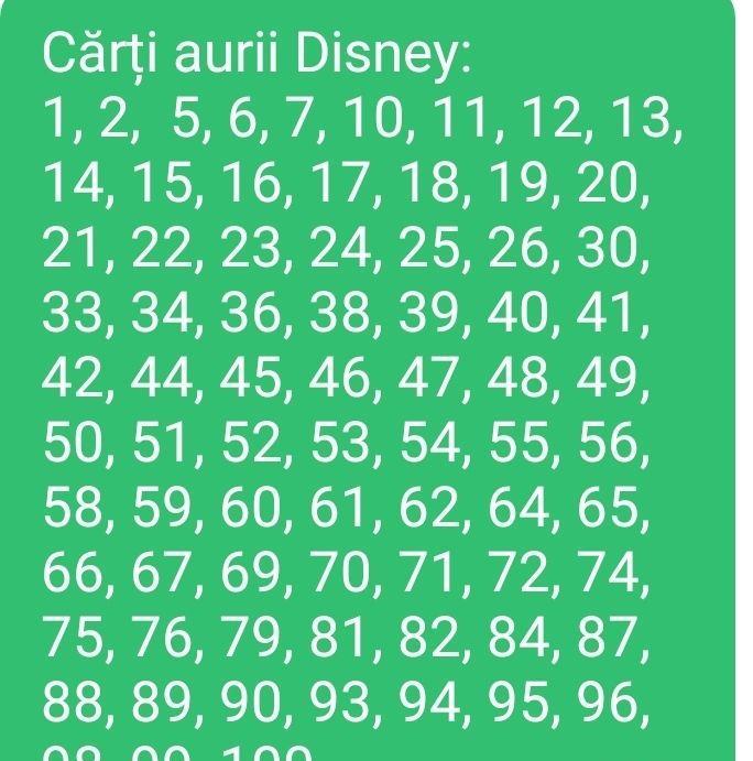 Cărți aurii Disney. Lichidare de stoc