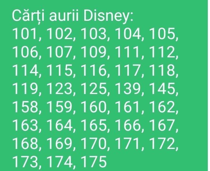 Cărți aurii Disney. Lichidare de stoc