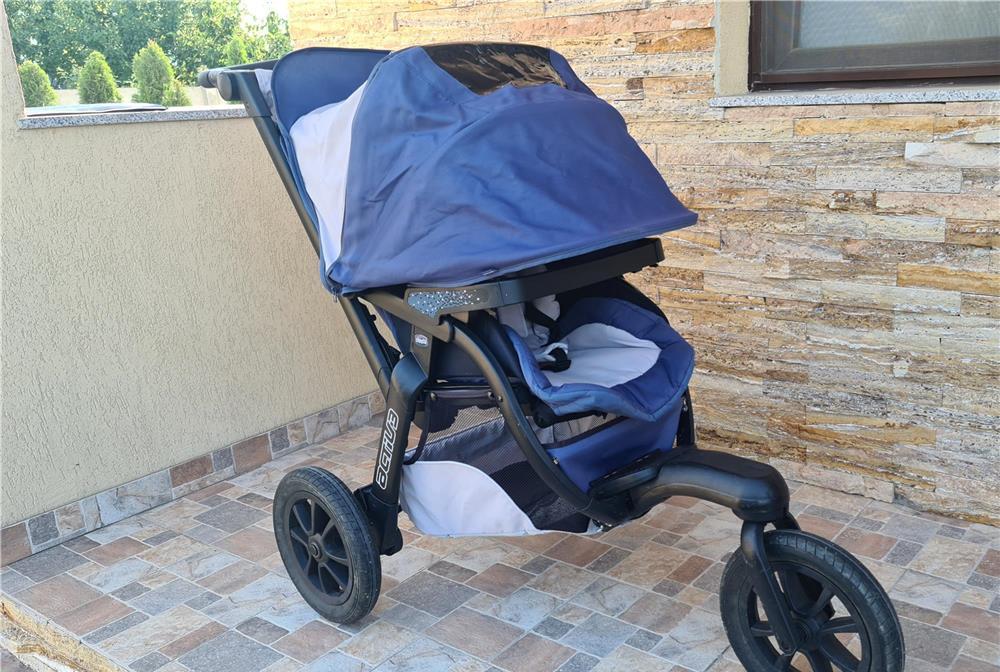 Carucior 3in1 Chicco Trio Activ3 Car Kit, 0 luni+, BluePassion