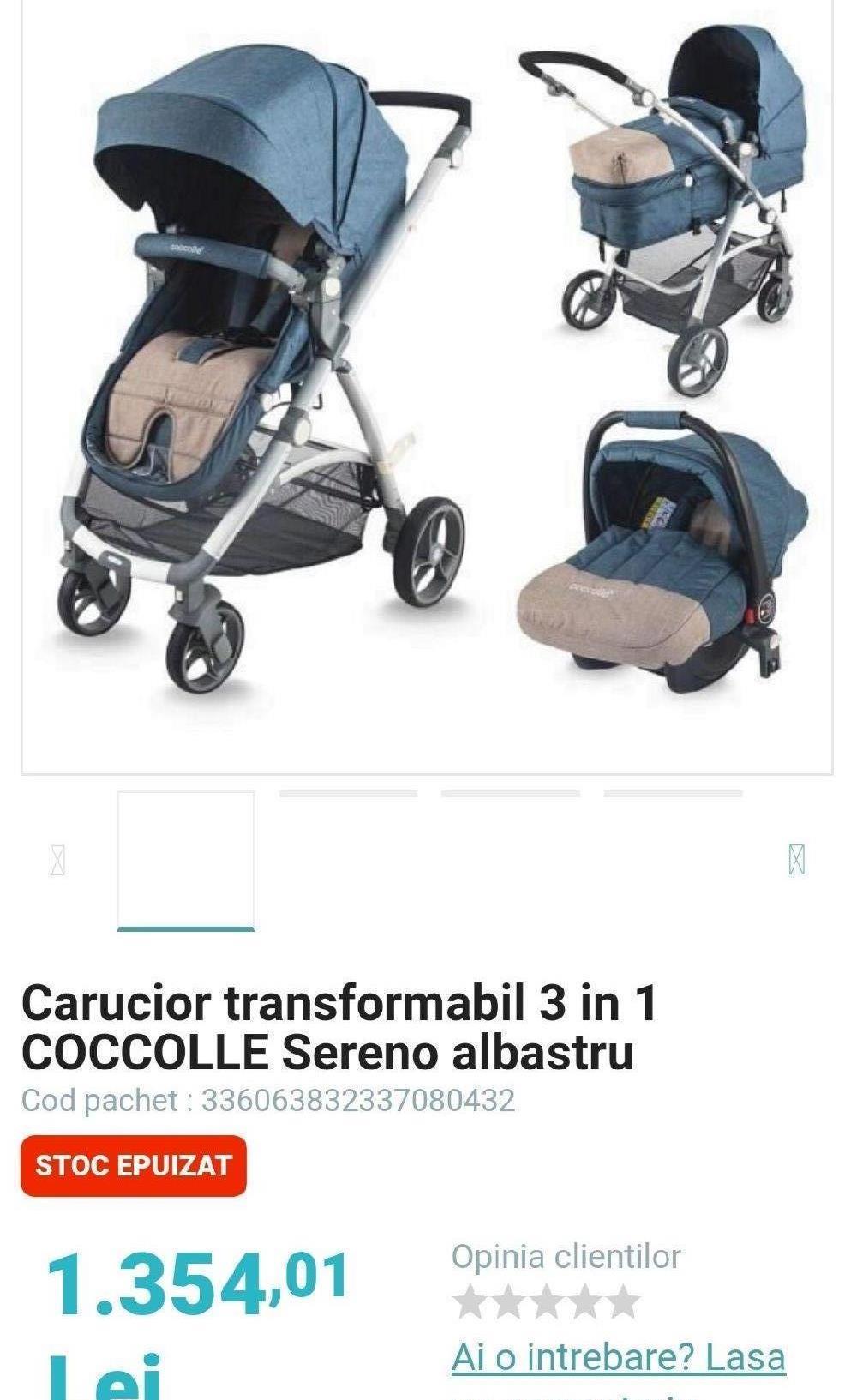 Carut transformabil coccolle 3in1