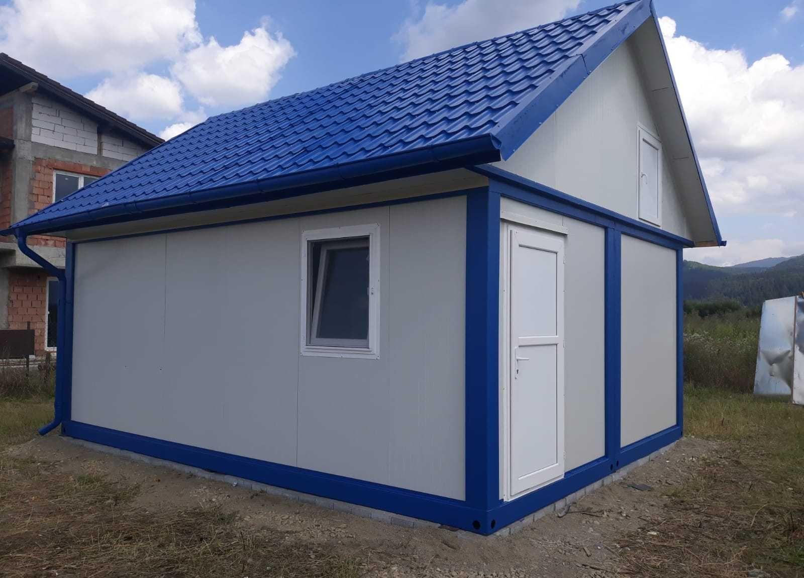 Casa, garaje auto si containere modulare tip birou din panou sandwich