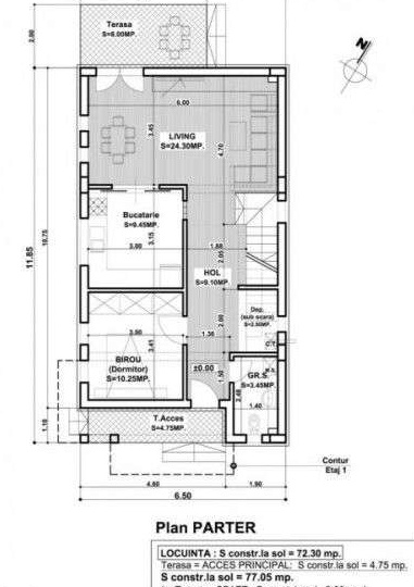 Casa superba cu dormitor la parter/3 bai/teren 450 mp Magurele