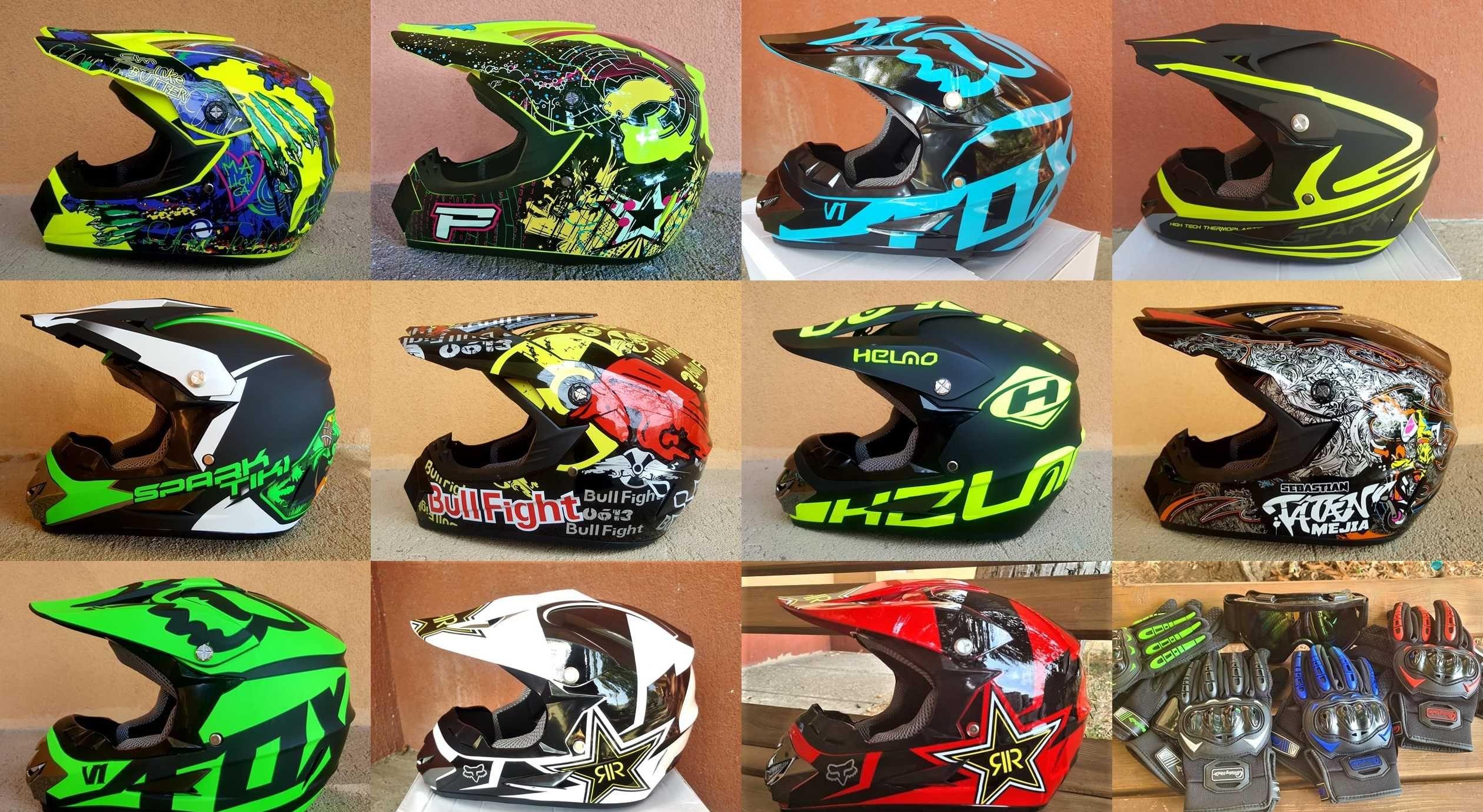 Casca+Ochelari+Manusi+Cagula Atv/Cross/Enduro/moto/mx/mtb