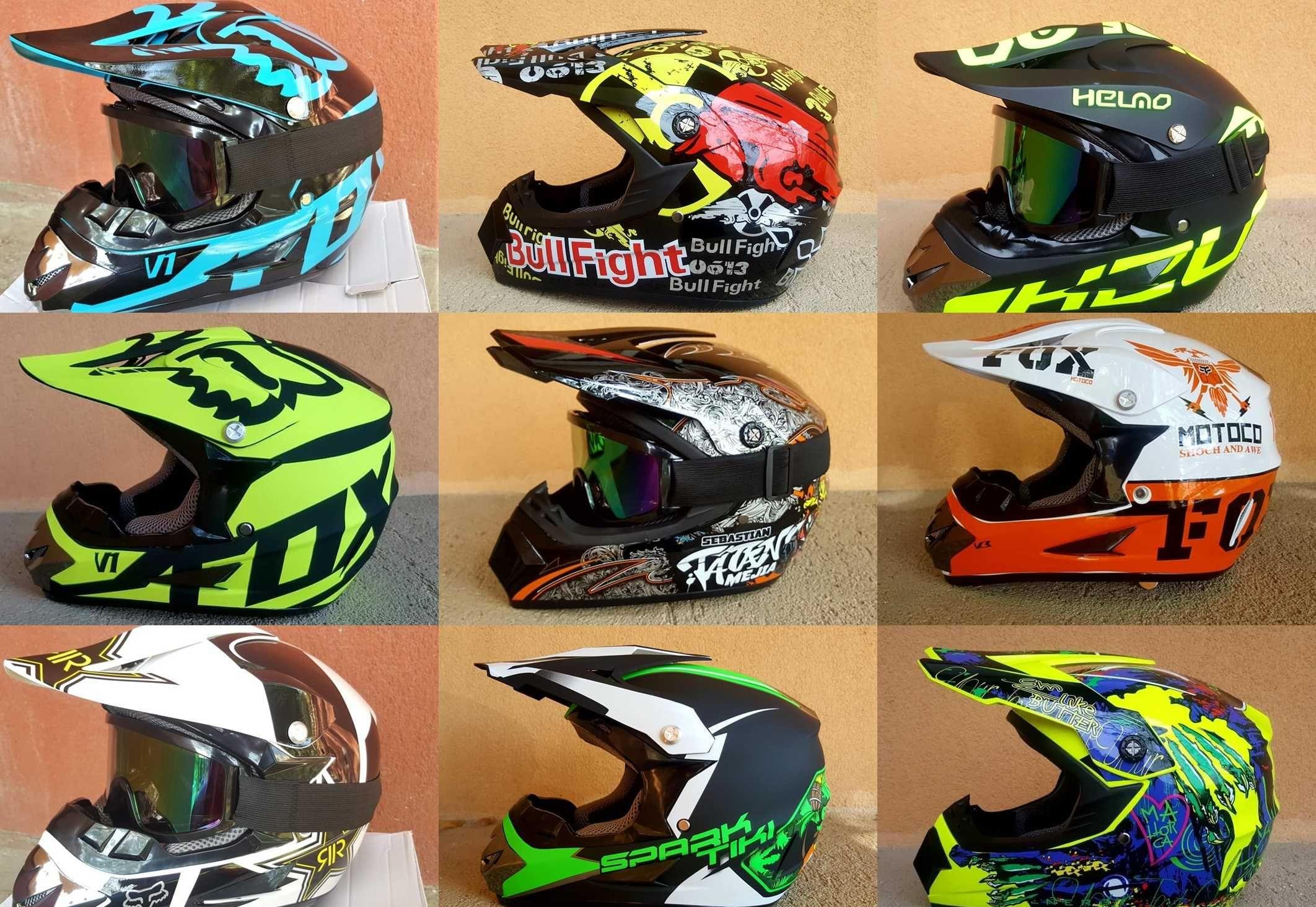 Casca+Ochelari+Manusi+Cagula Atv/Cross/Enduro/moto/mx/mtb