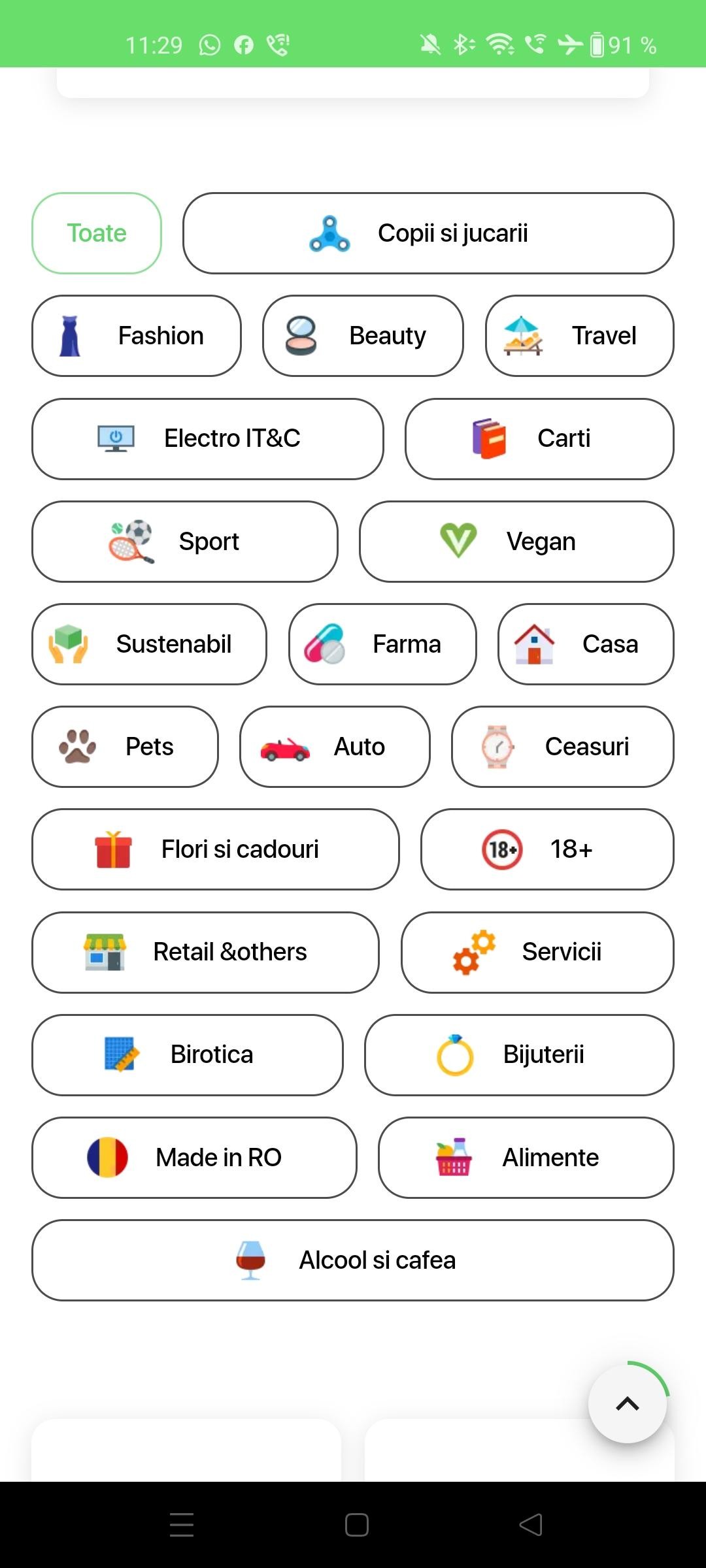 Cashback și reduceri