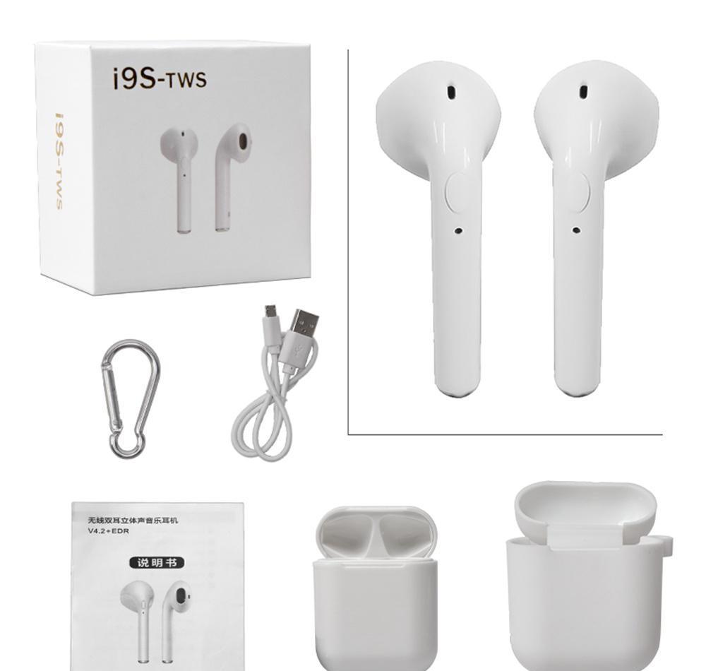 Casti Bluetooth MRG L-i9S, Cu husa si carcasa, Handsfree, Alb C384