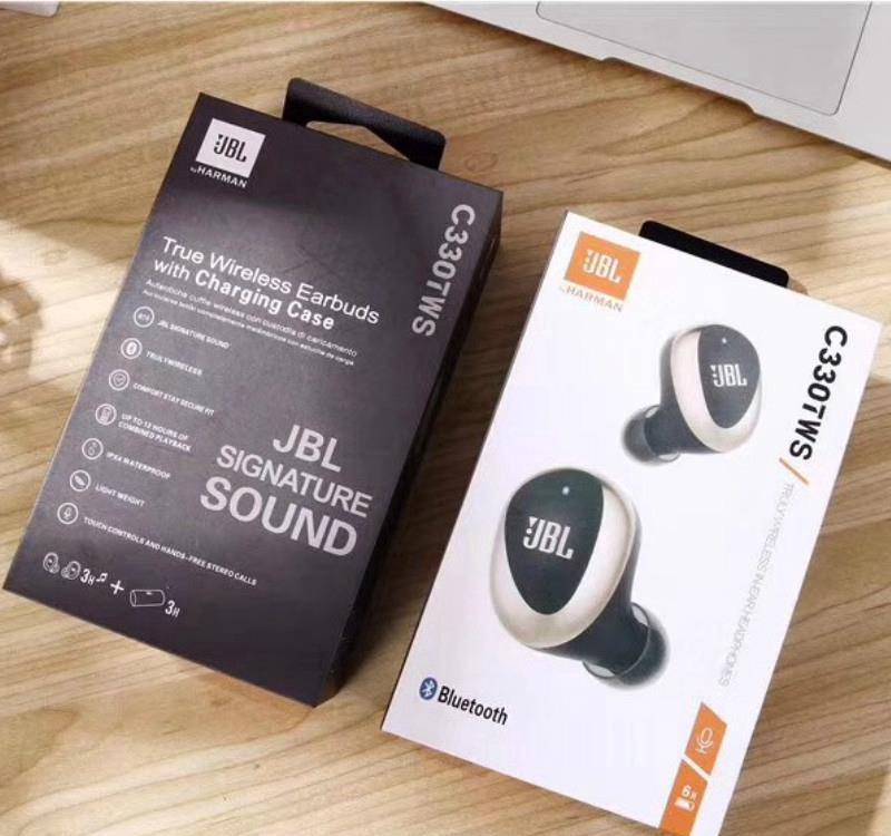 Casti in ear JBL C330TWS, stereo, bluetooth v5.0, wireless,Albe, Blister Original