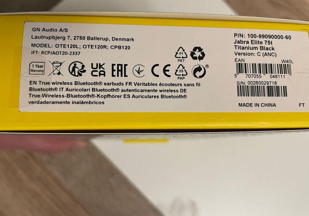 Casti Jabra Elite 75t Noi/ Sigilate