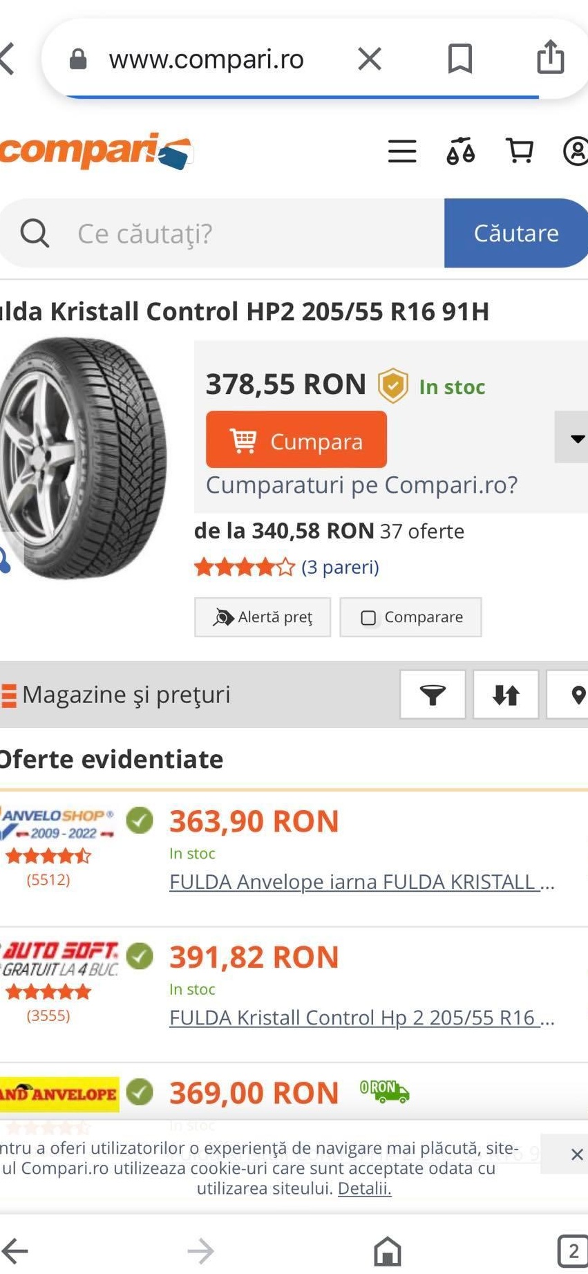 Cauciucuri de iarna 205, 55, R16