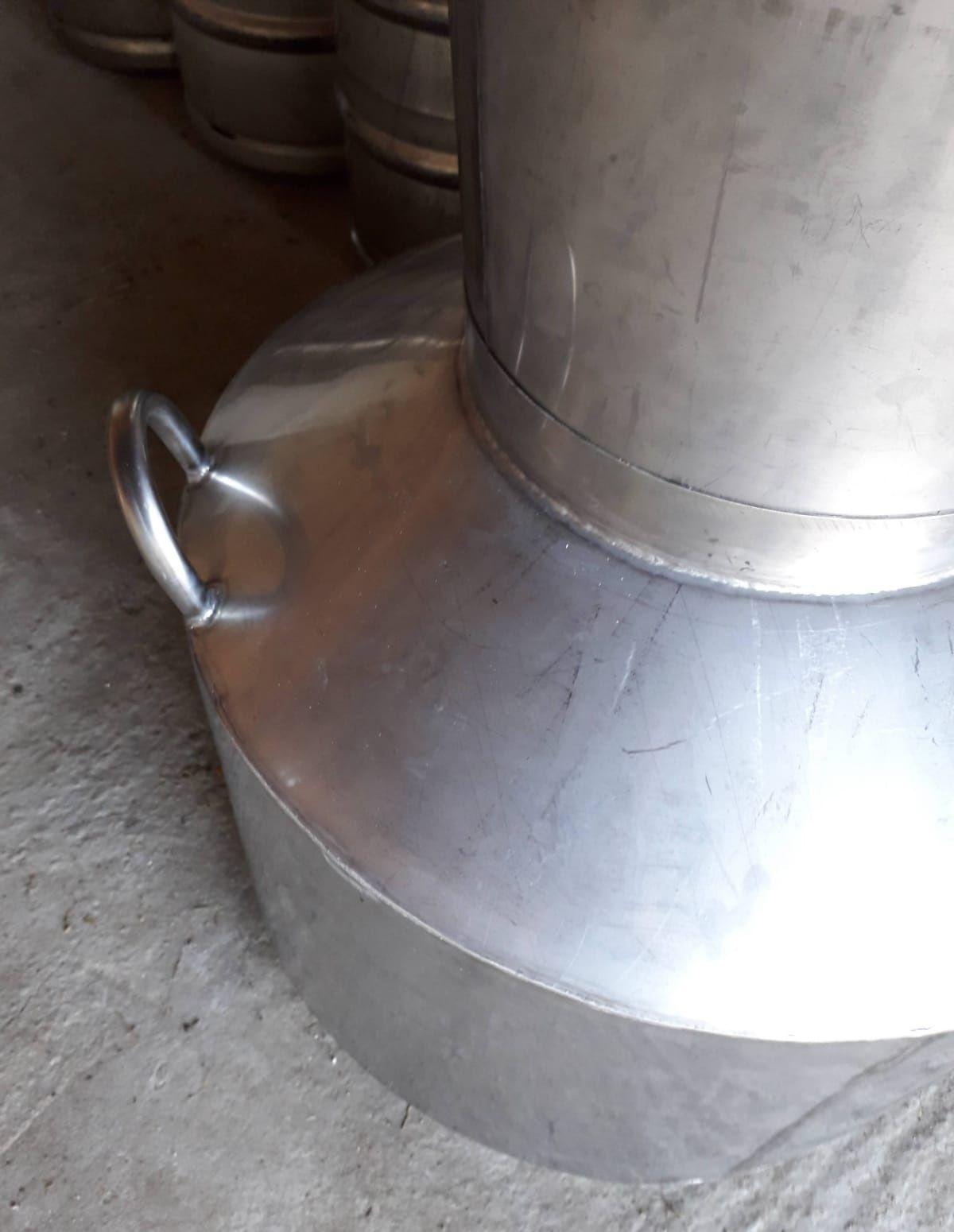 Cazan tuica inox +racitor+pirostrie+tava nisip