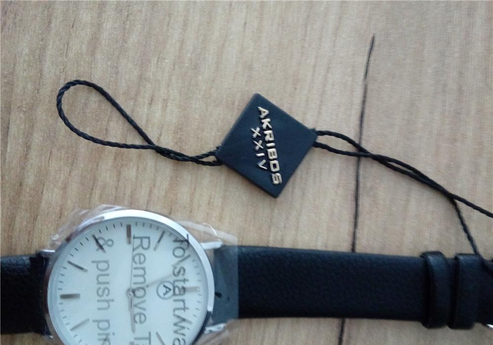 Ceas AKRIBOS XXIV AK1033, nou, cu curea din piele.