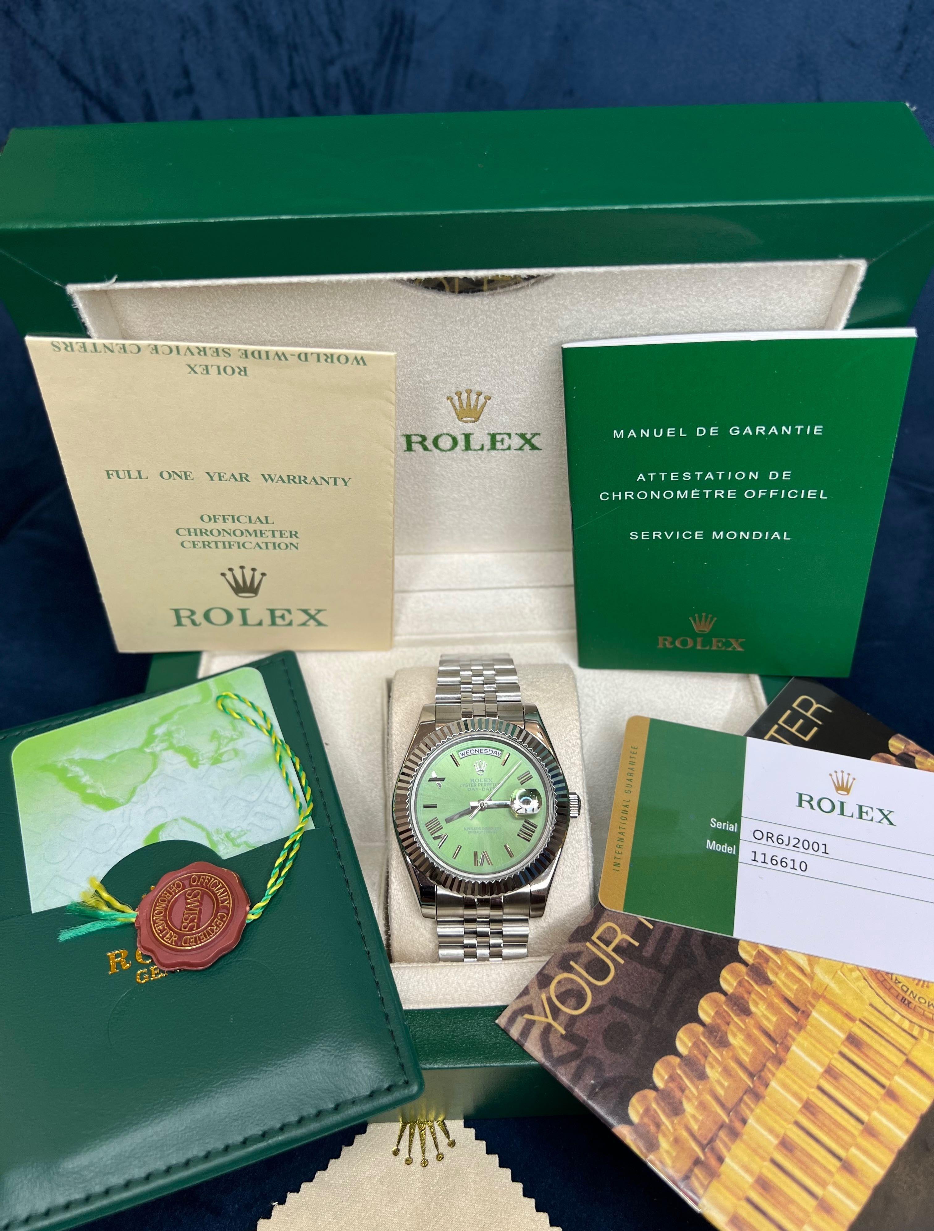 Ceas - Rolex DAY-DATE * Mint Green Dial * / 2022 model FULLBOX