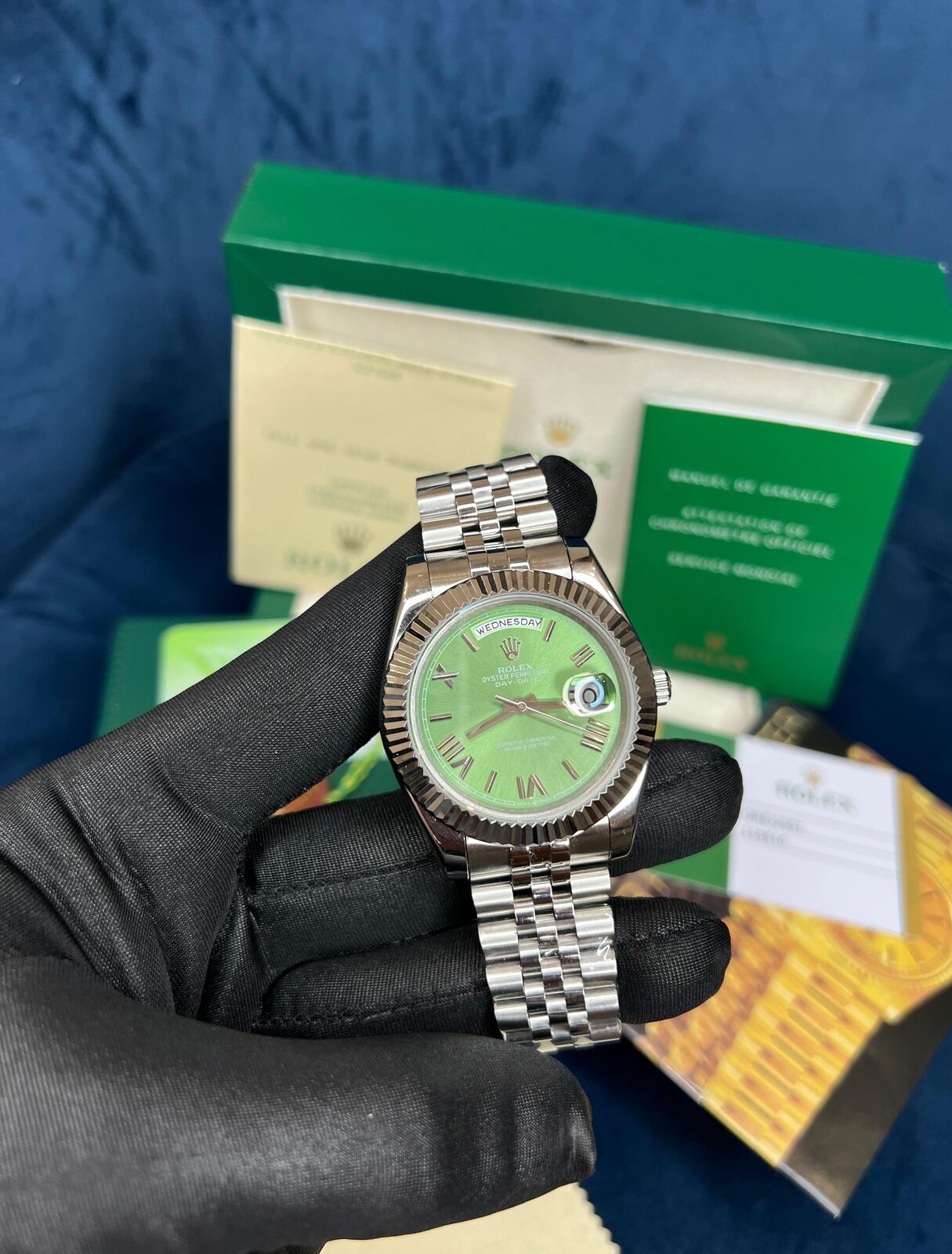 Ceas - Rolex DAY-DATE * Mint Green Dial * / 2022 model FULLBOX