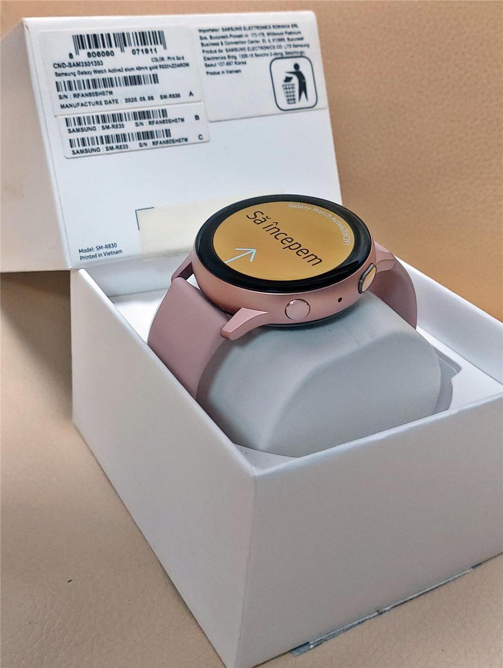 Ceas Smartwatch Samsung Active 2, 40 mm, Wi-Fi   Pink Gold, garantie