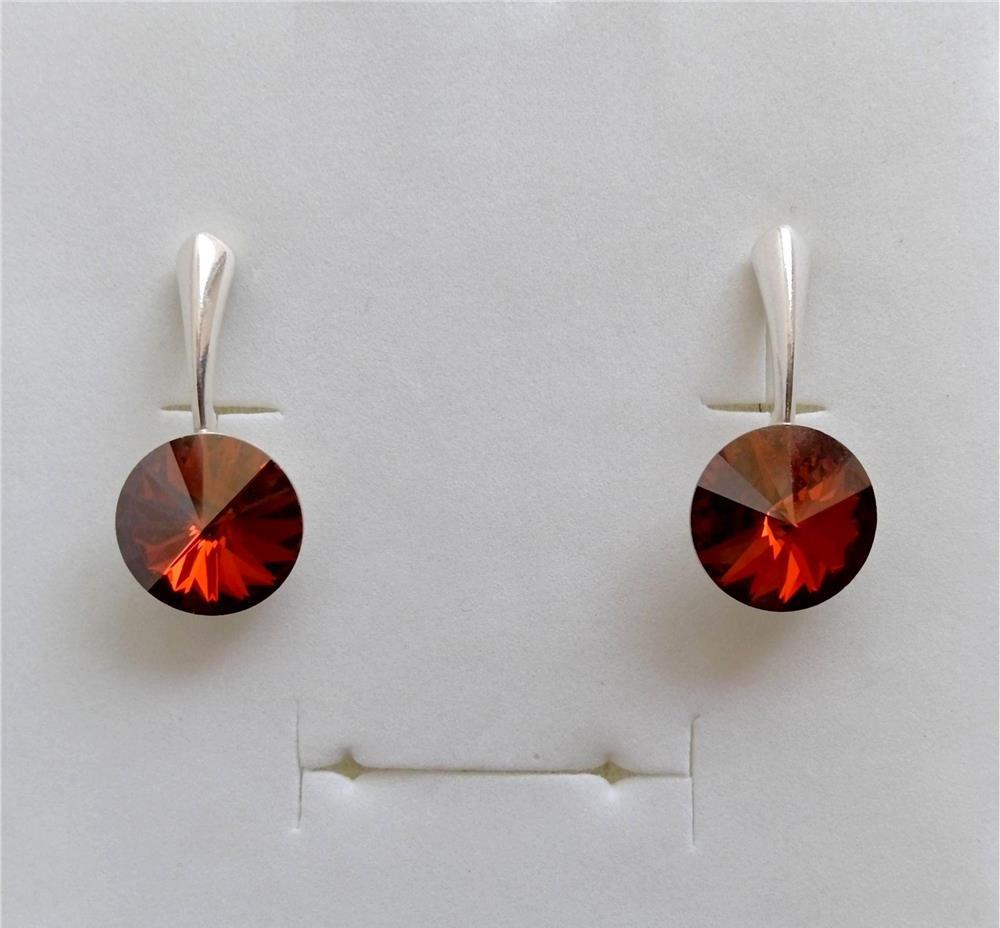 Cercei argint 925 cu cristale Swarovski de 10 mm