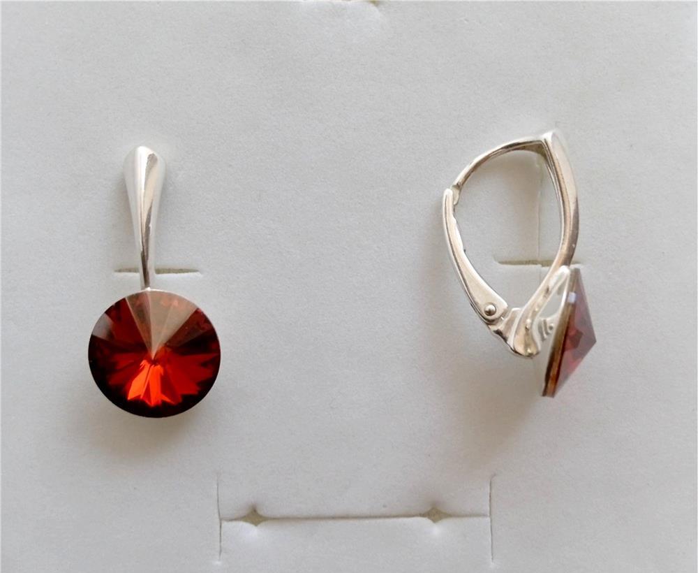 Cercei argint 925 cu cristale Swarovski de 10 mm