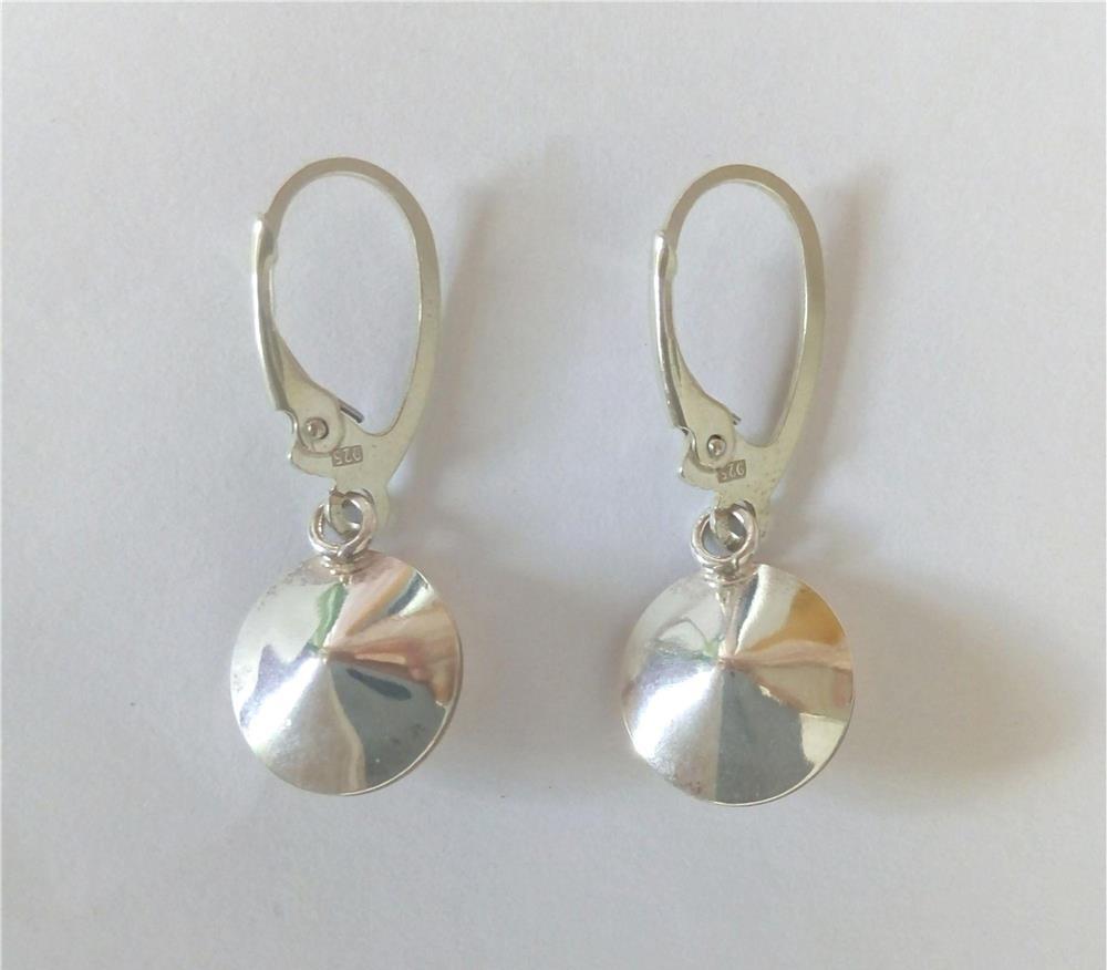 Cercei din argint 925 cu cristale Swarovski Rose Gold de 12 mm