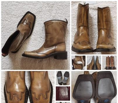 Cizme bej nude dama piele ciocate bocate femei NOD made in Itay 35