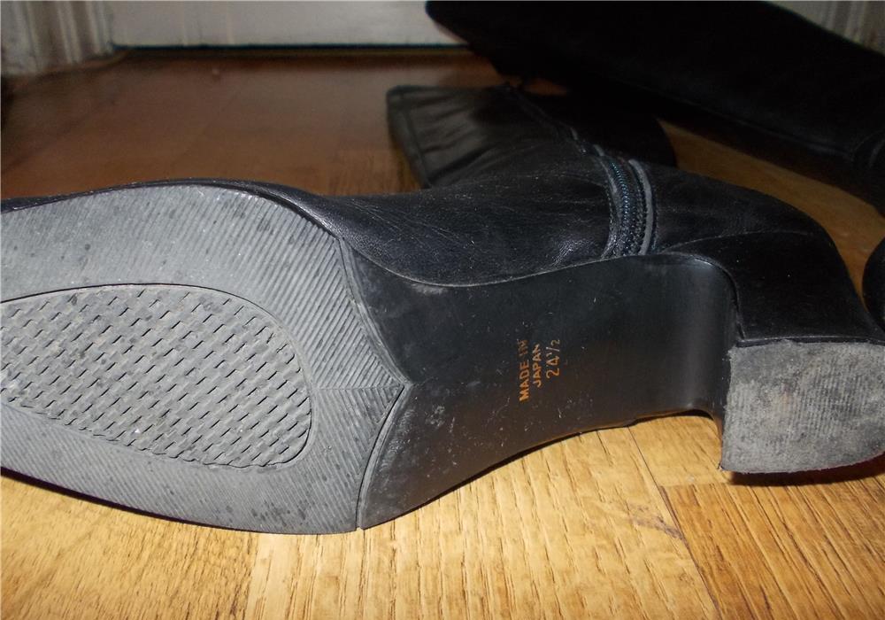 cizme negre de piele 38