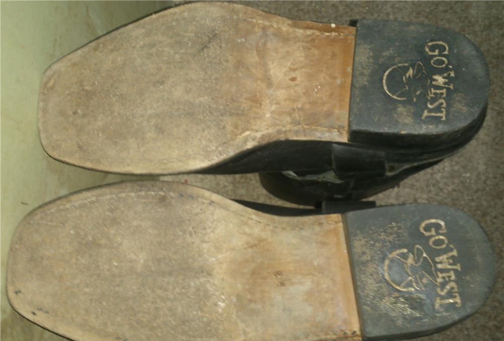 Cizme piele naturala, negre, masura 40-42, unisex (barbati, dama), stil: rock, punk si moto